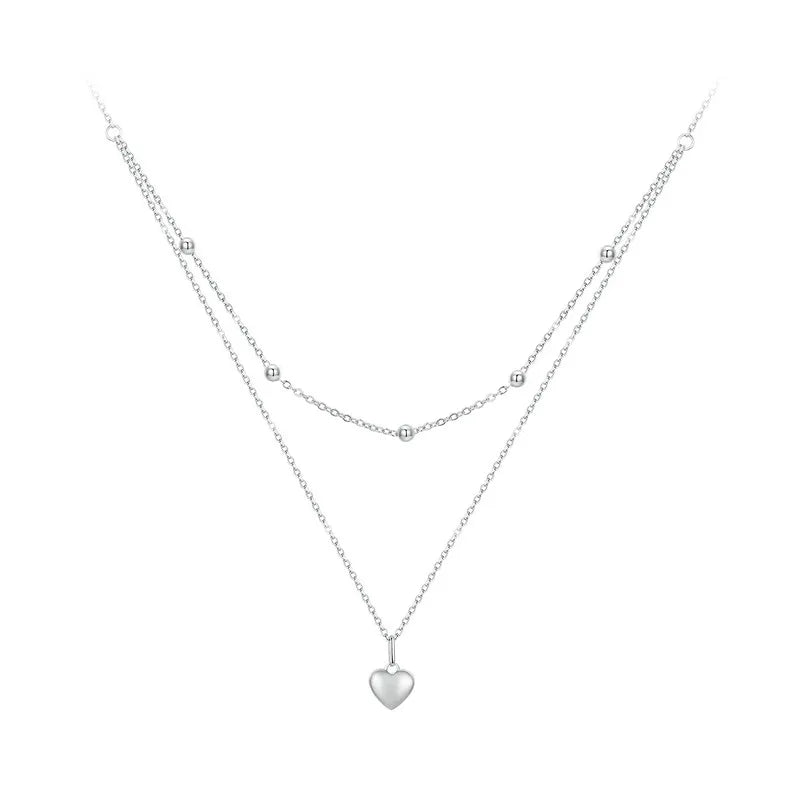 Amora Double Layer Heart Necklace