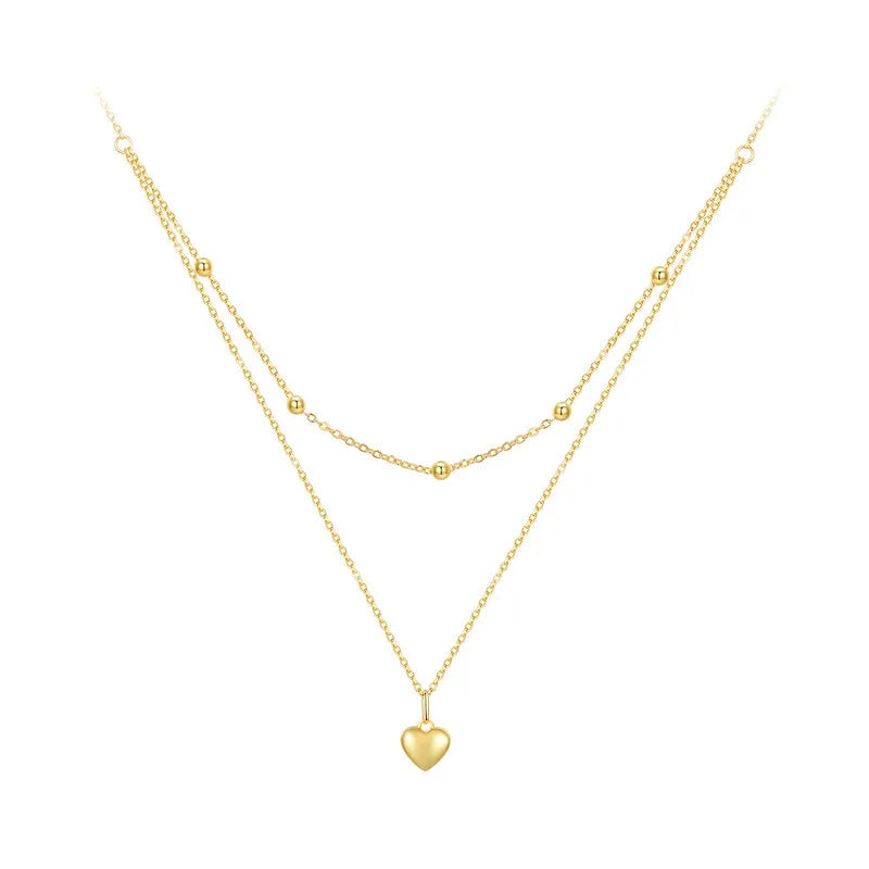 Amora Double Layer Heart Necklace
